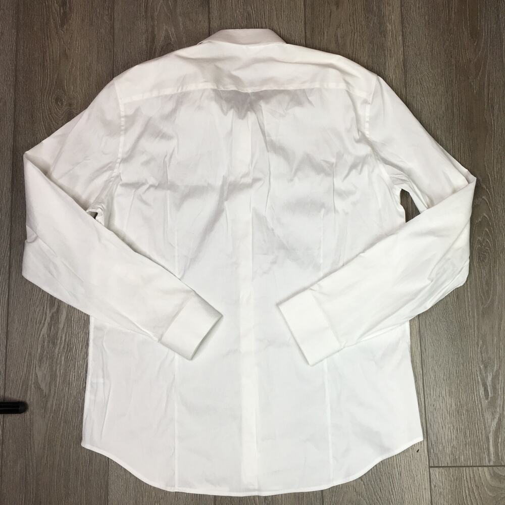 Theory Women Long Sleeve Button Up Shirt Dress White Slim Fit Stretch Comfort XL - Picture 2 of 8